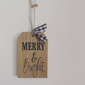 Farmhouse wooden tag Christmas Ornaments